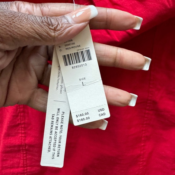 ANTHROPOLOGIE CORSET DRESS -RED - NWT - SZ L - Picture 3 of 4